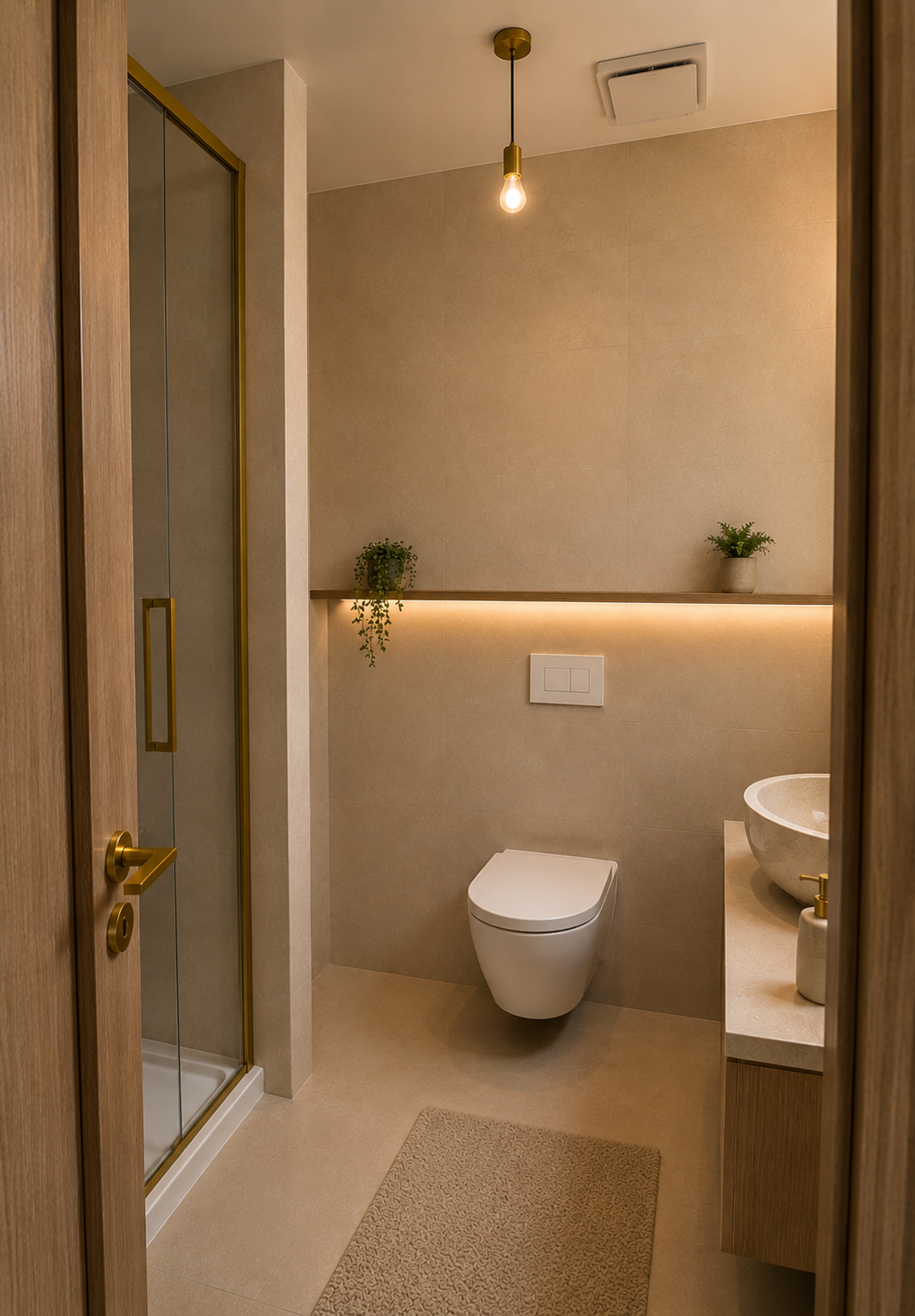Ensuite bathroom with shower