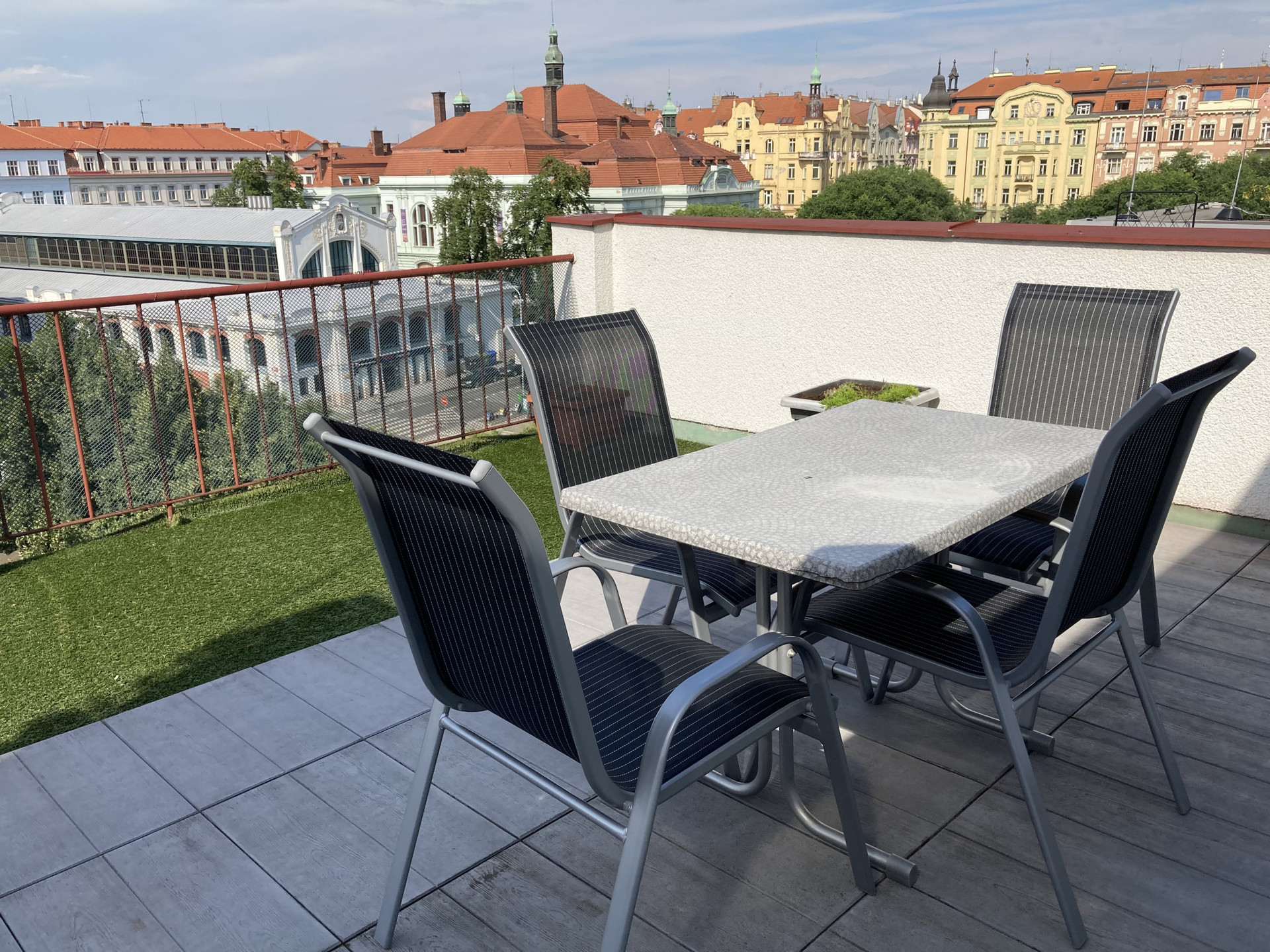 Sitting on the terrace
