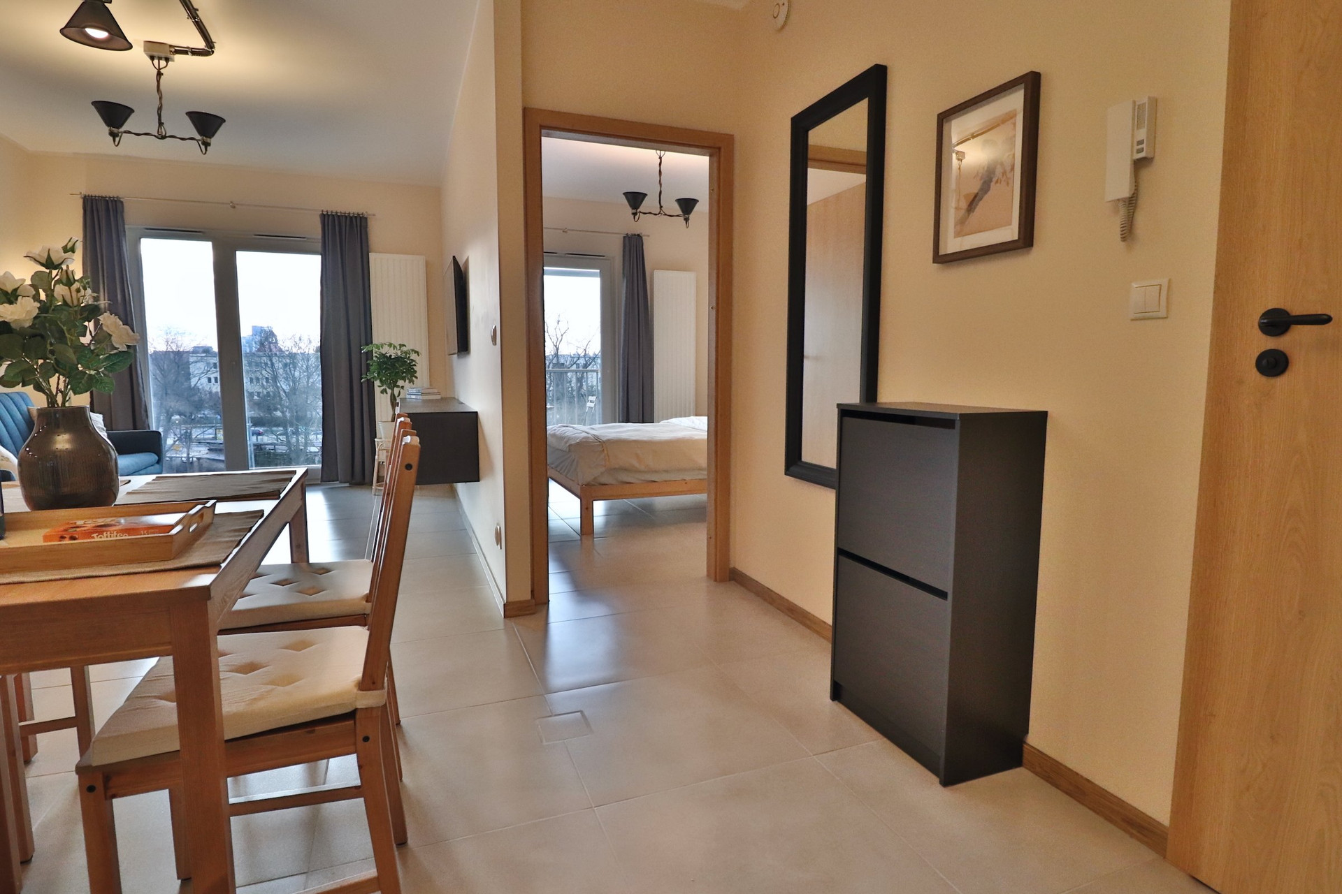 Open plan hallway living area