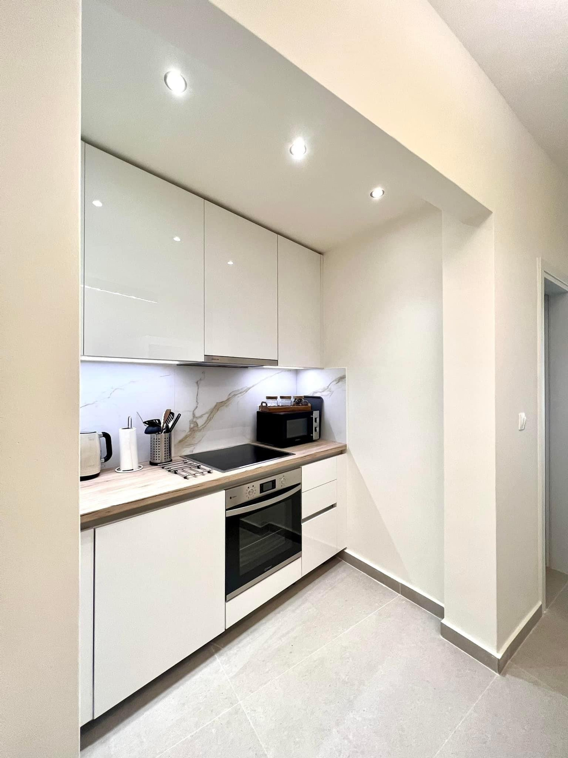 Compact modern kitchen setup