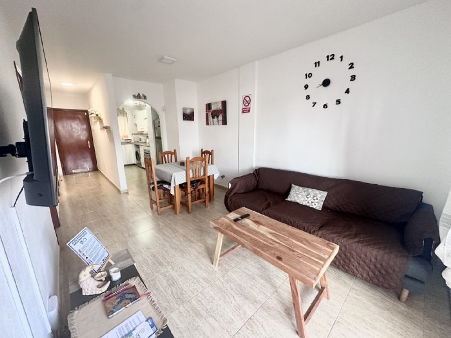 Living room with sofa and dining