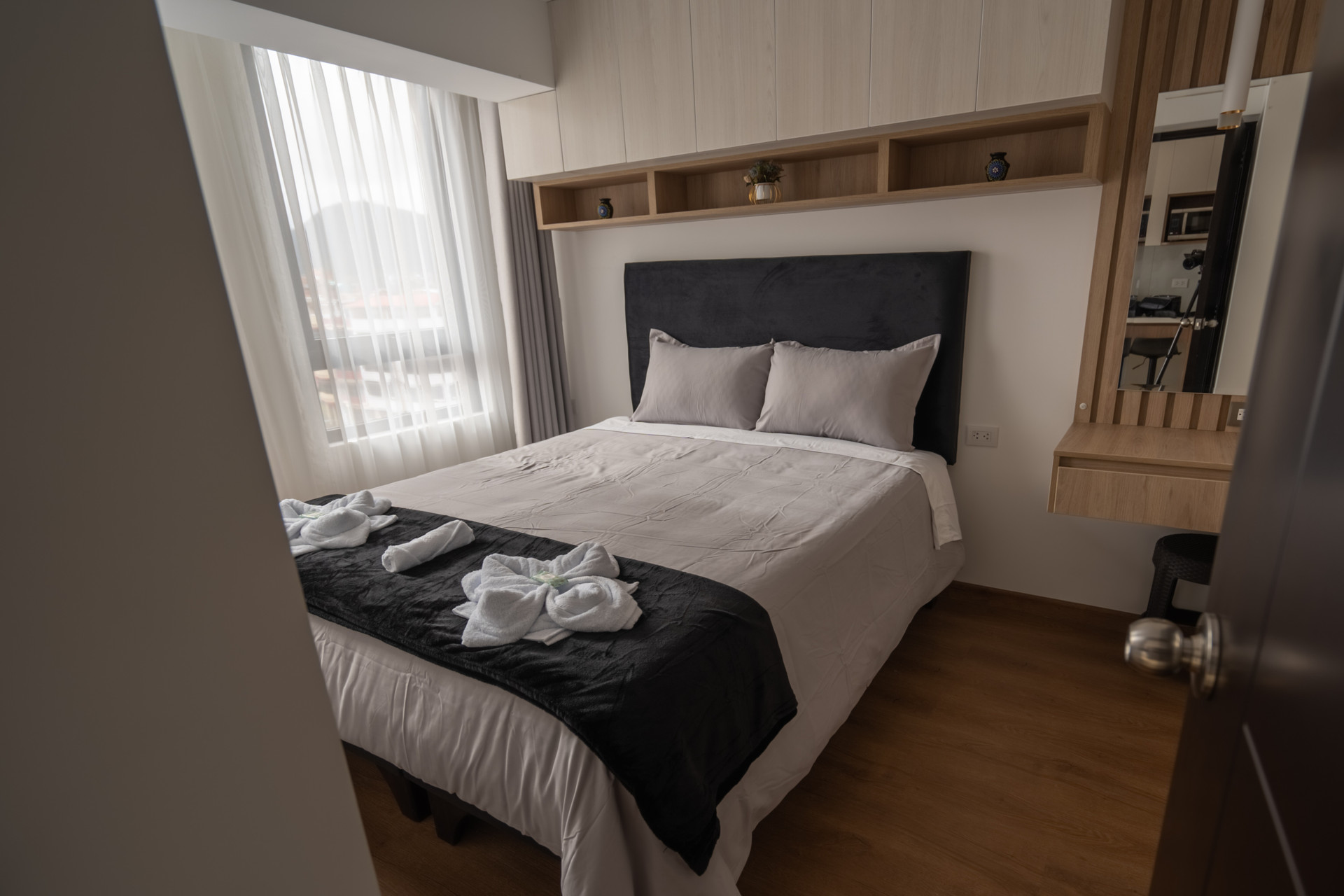 A comfortable bedroom with everything you need to relax