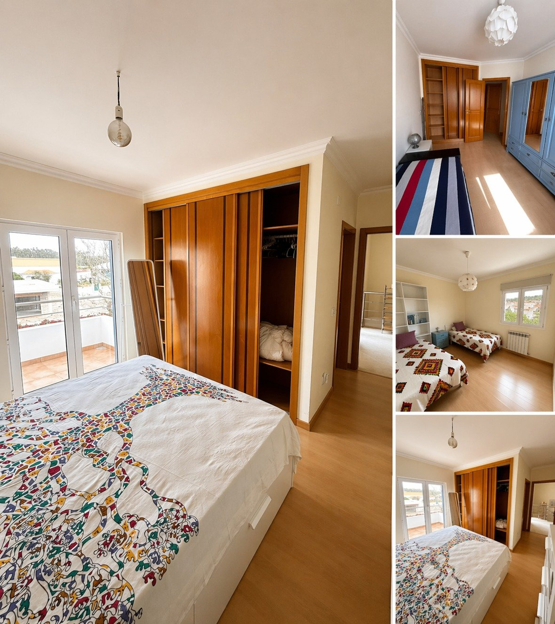Multiple bedrooms with built-in wardrobes