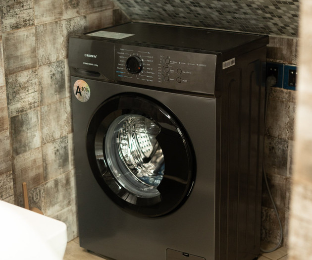 Washing machine in bathroom