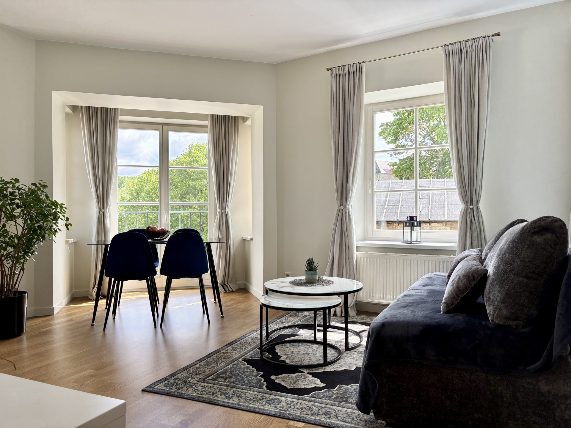 Recreation and dining areas.