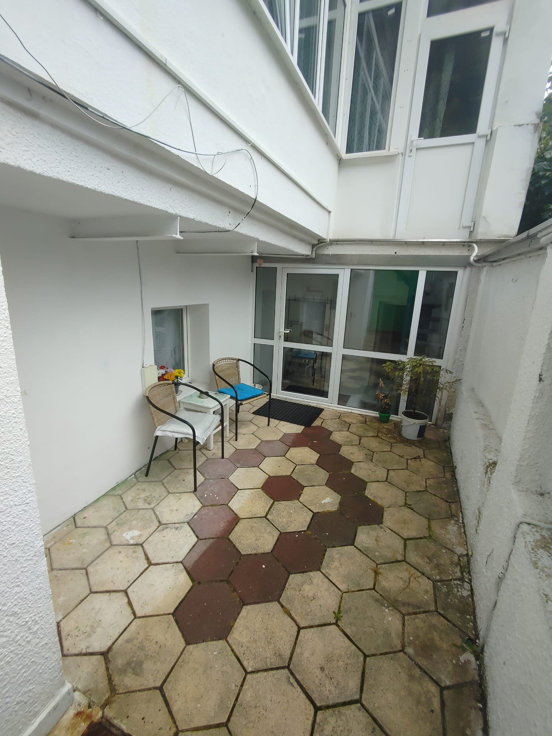 Paved outdoor courtyard