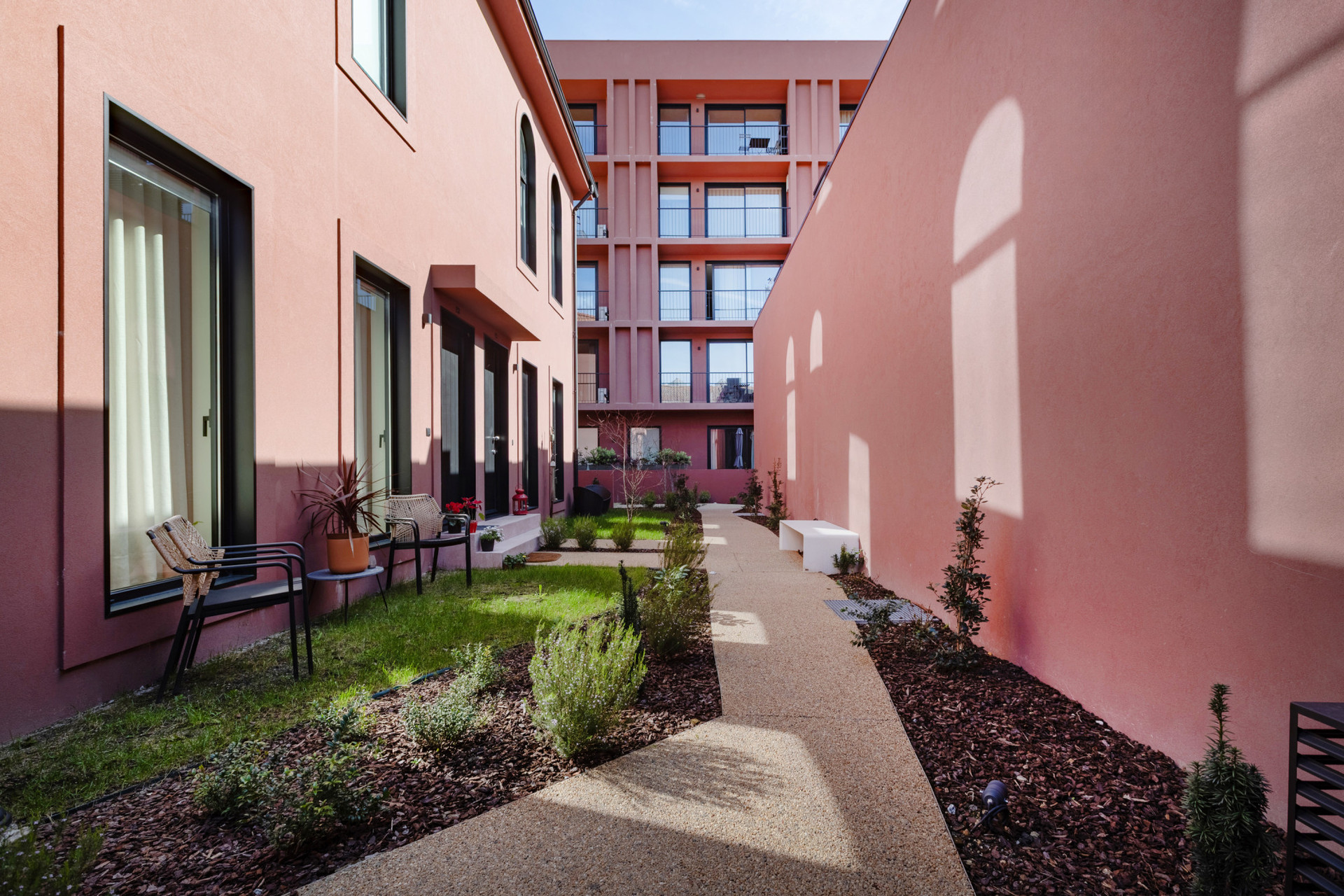 Building's private garden