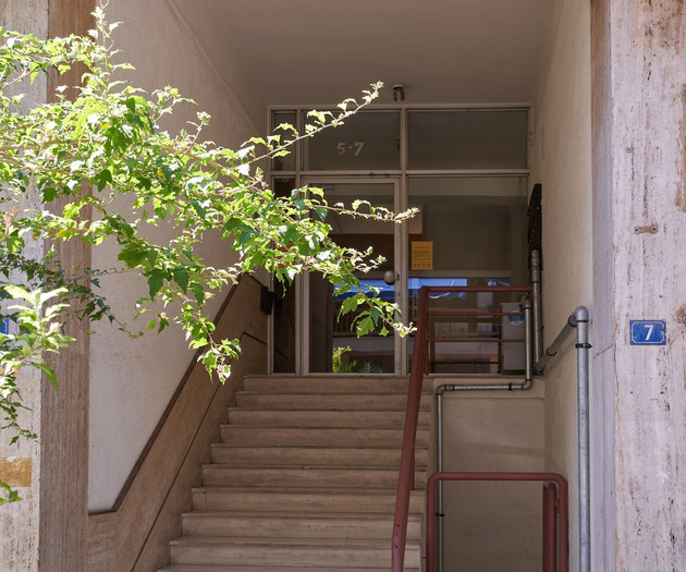 The building's entrance