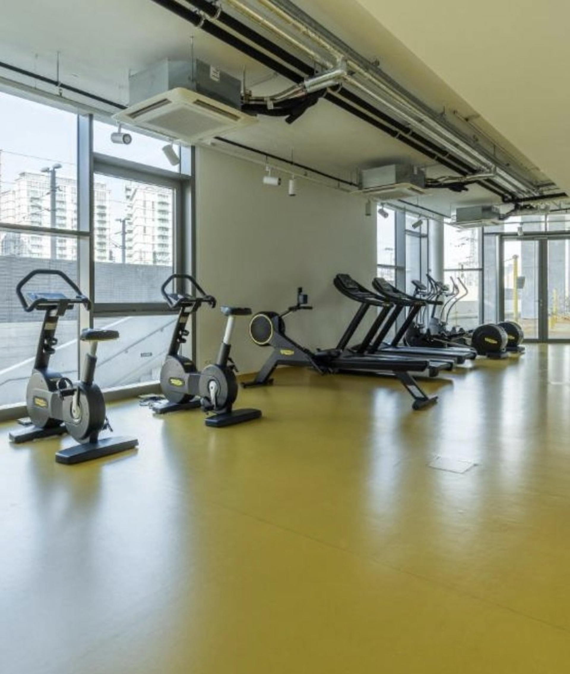 Gym with cardio equipment