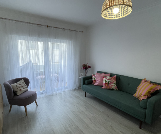 Sunny room by the beach.