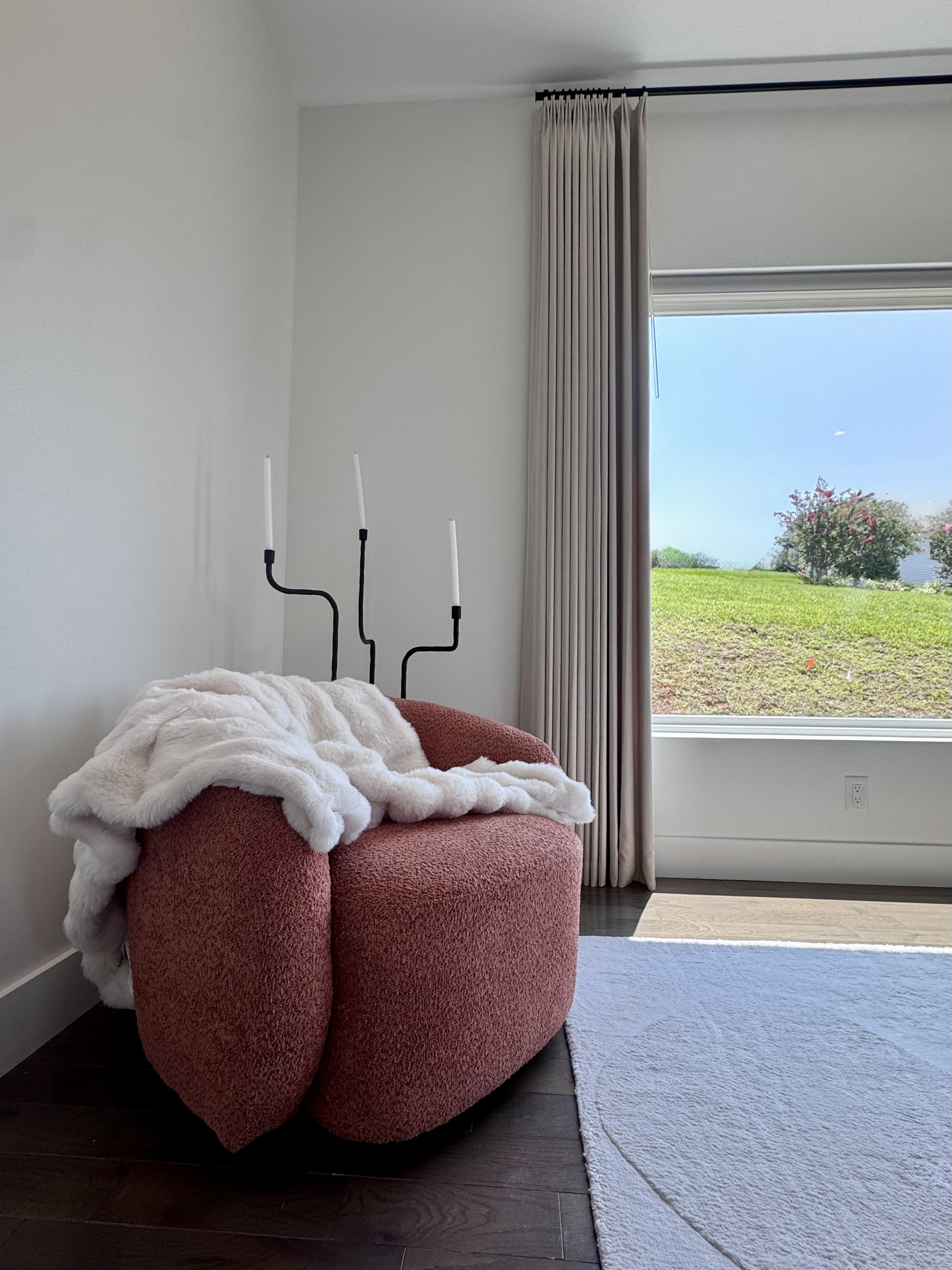 Cozy chair with mountain view
