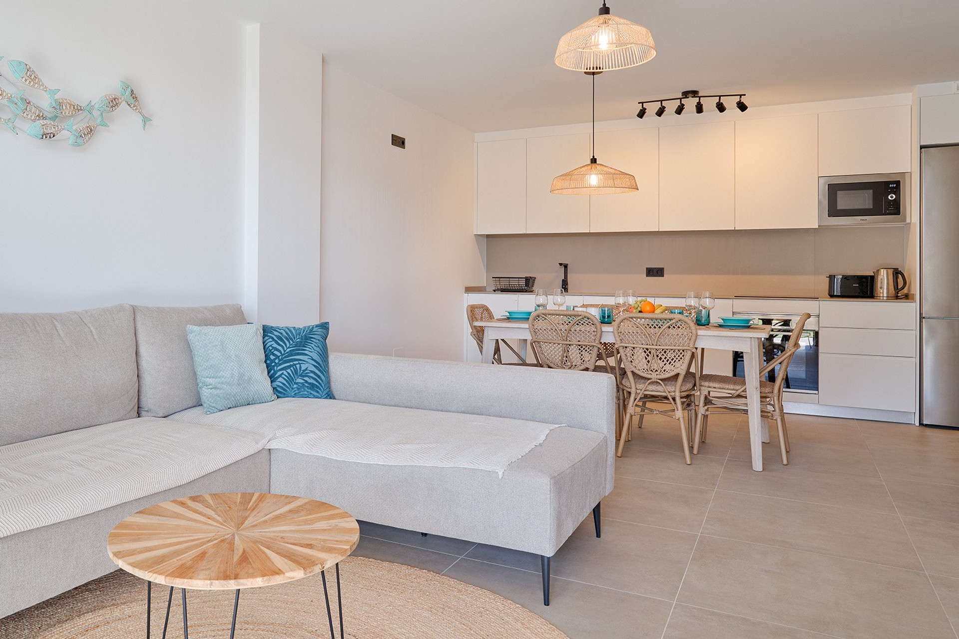 Open plan living kitchen area