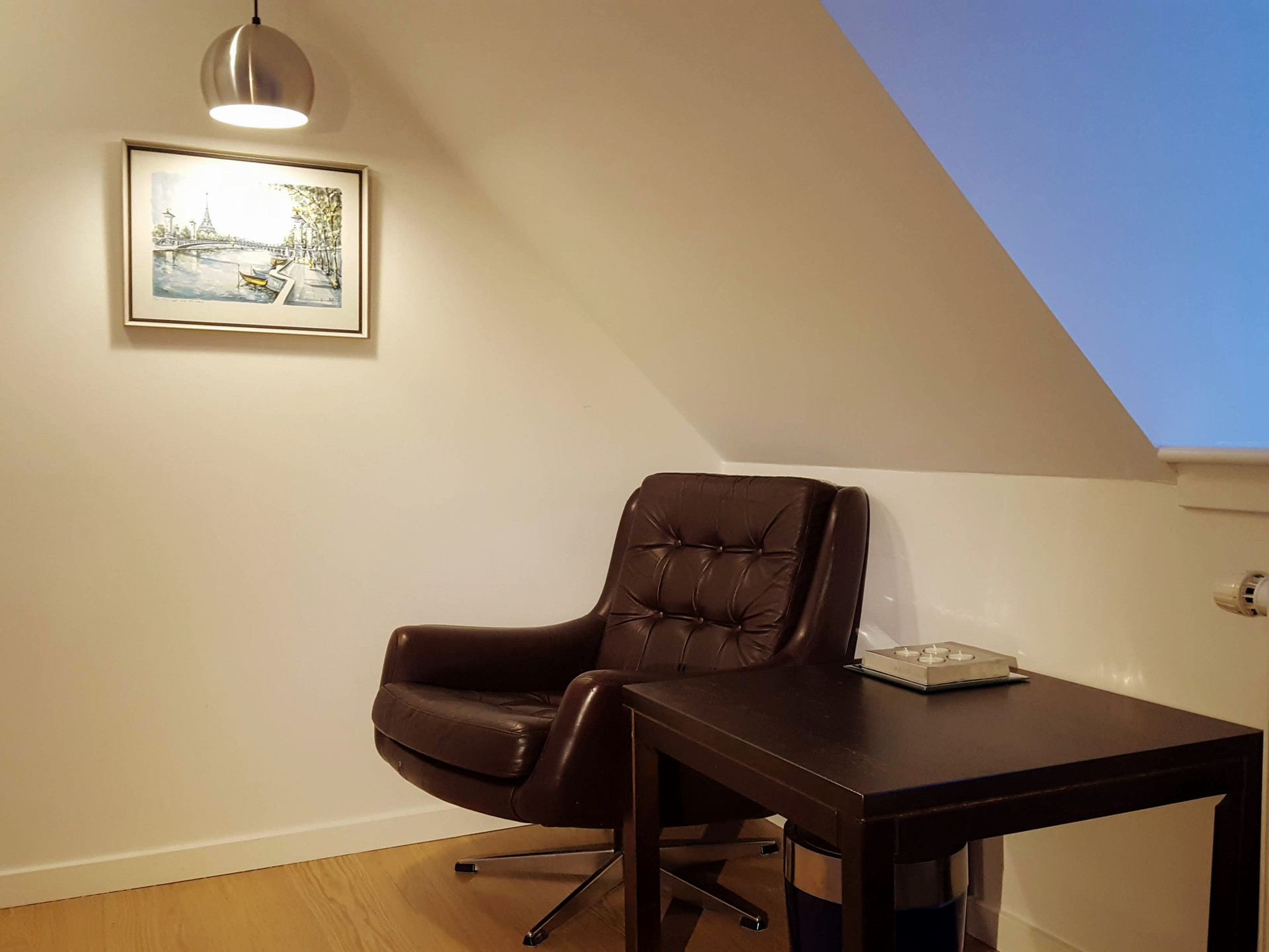 Cozy attic reading nook