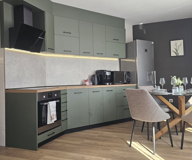 Kitchen and dining area