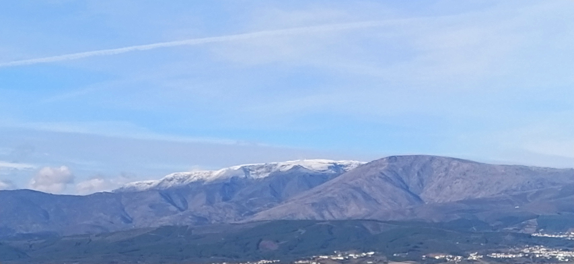 Snow-capped mountain view
