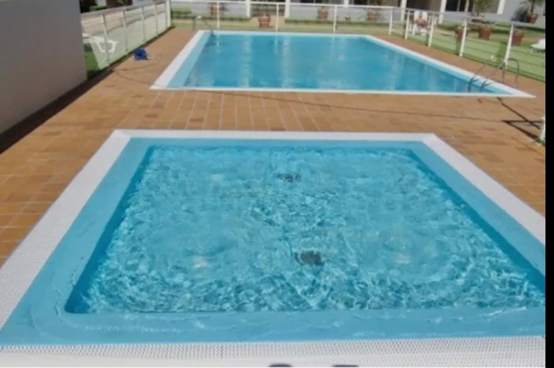 Two outdoor pools close-up