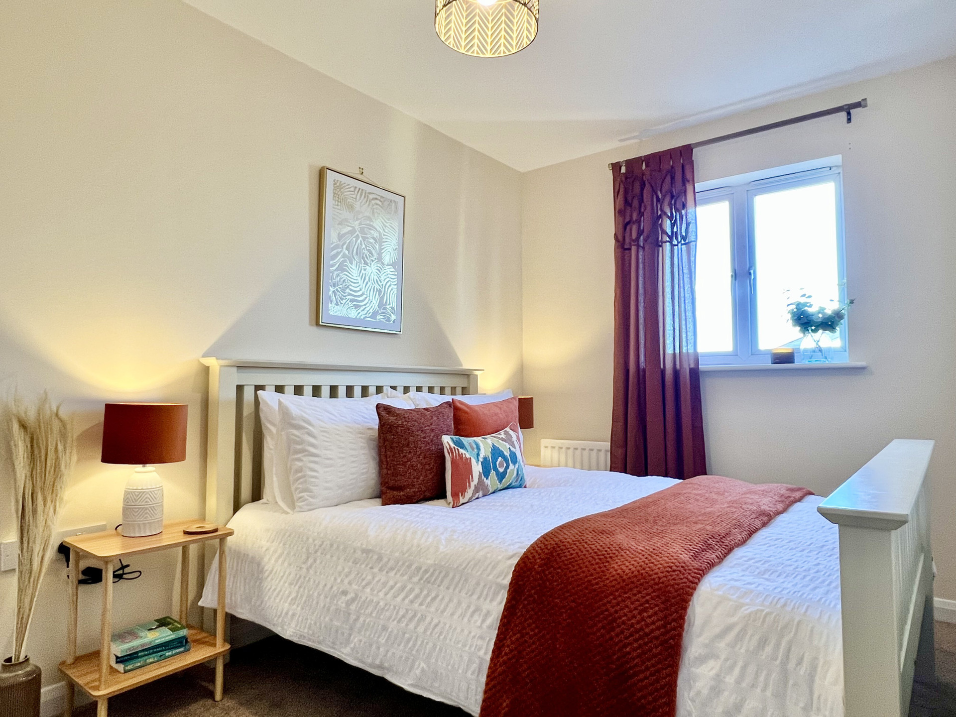 Bedroom 1 - Comfortable double bed with a built in wardrobe to hang clothes