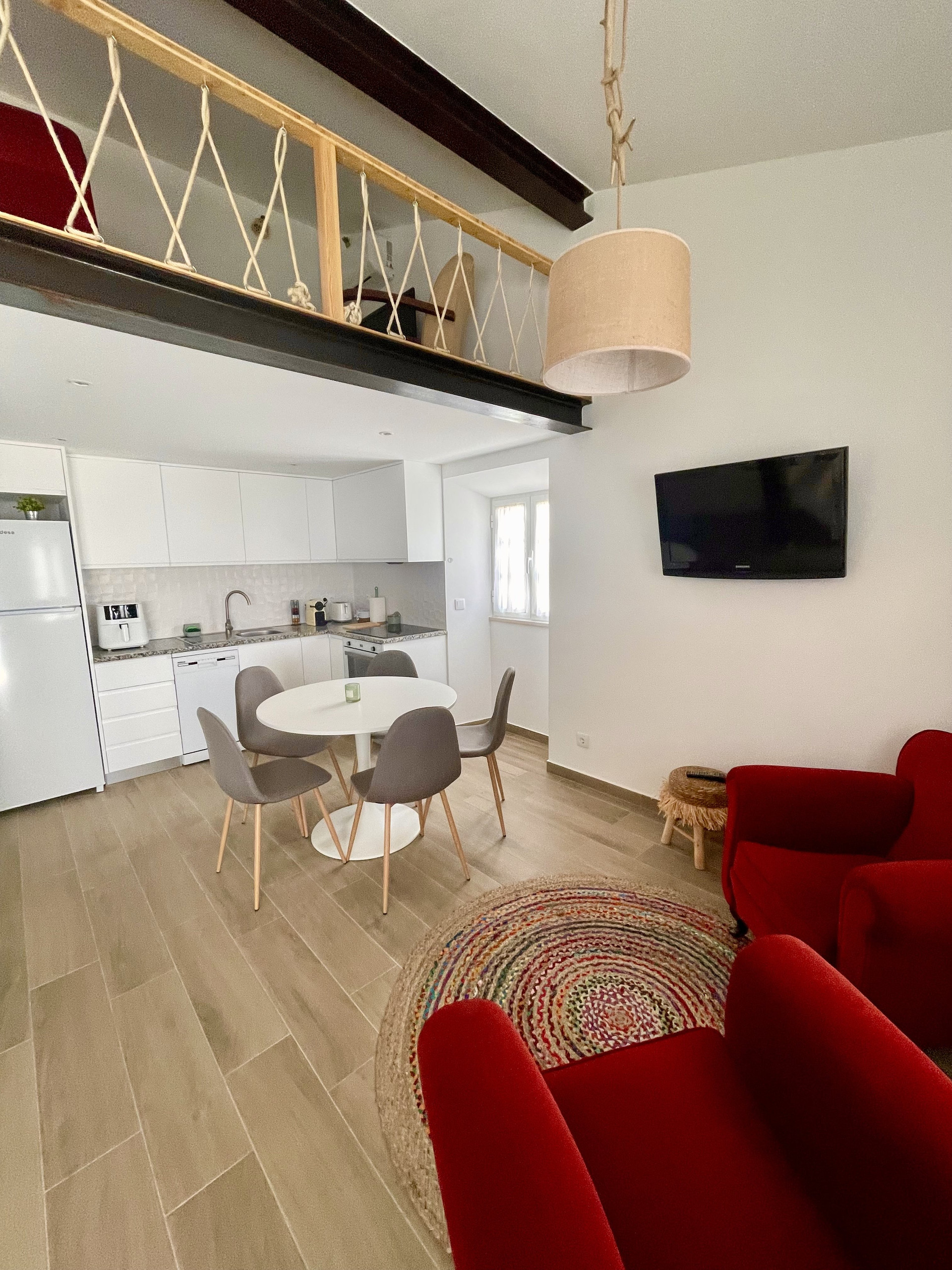 Open plan living kitchen mezzanine