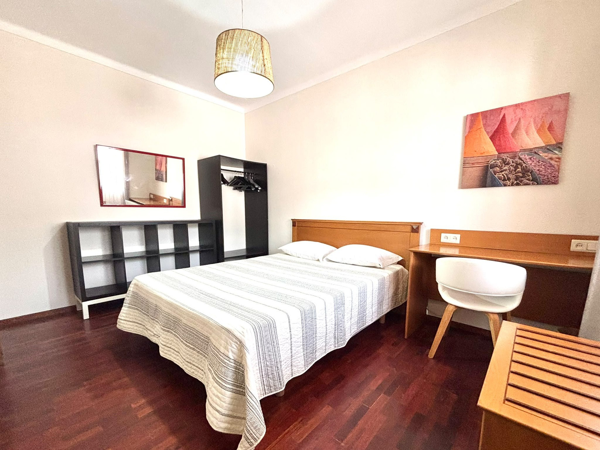 Bedroom with wardrobe and desk