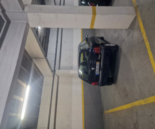Underground parking with car