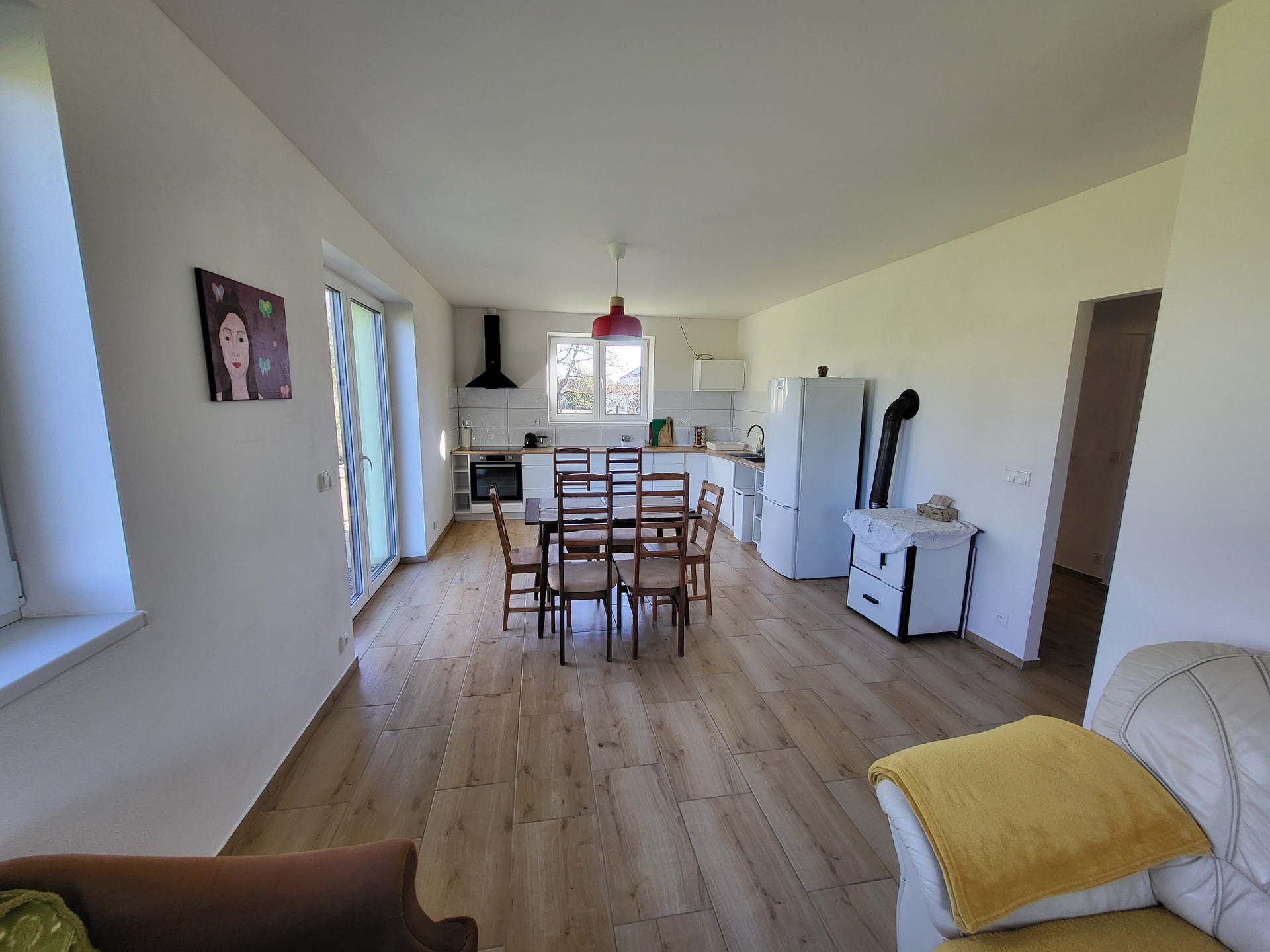 Open plan living kitchen dining area