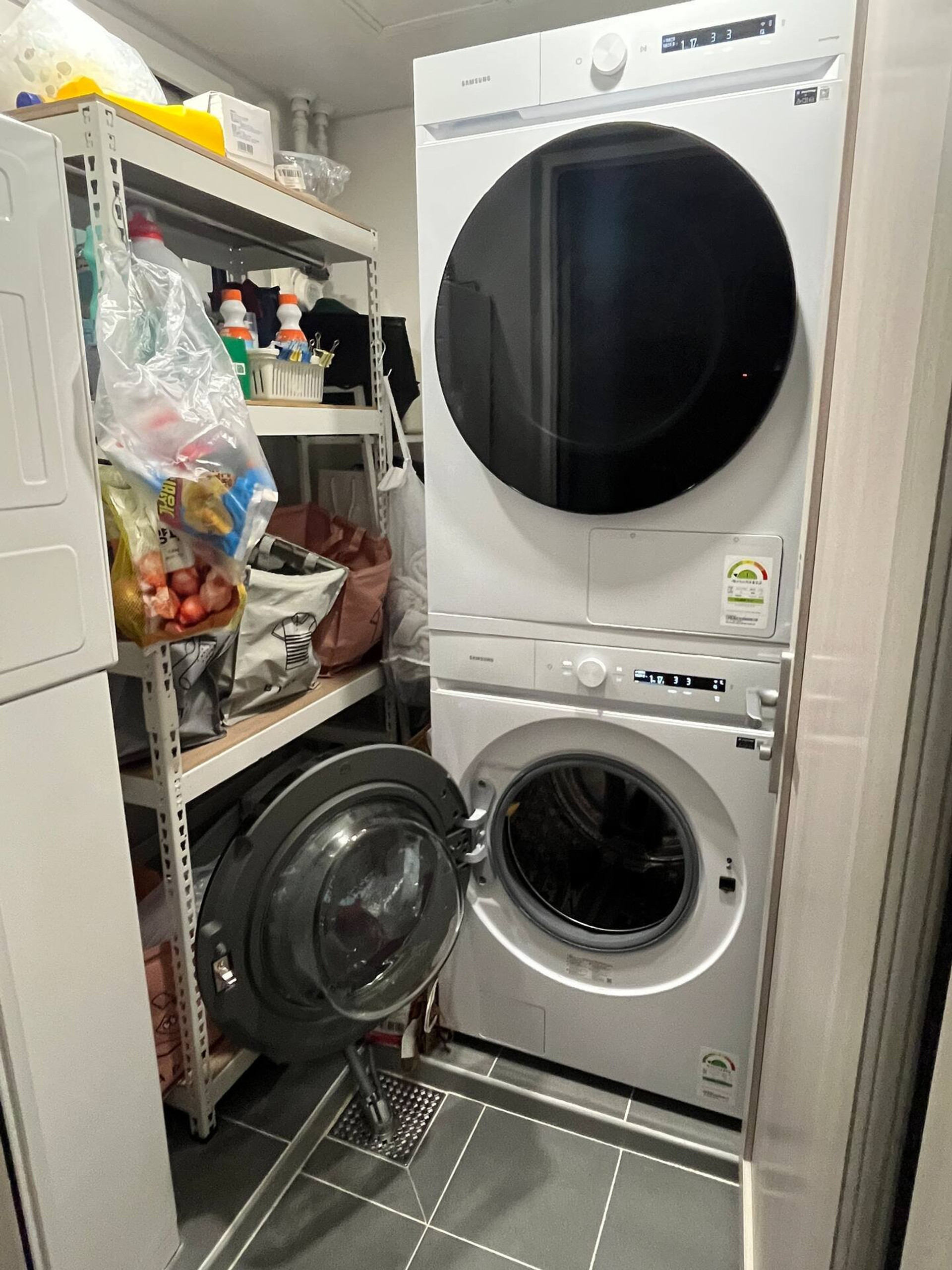 Laundry room with washer dryer