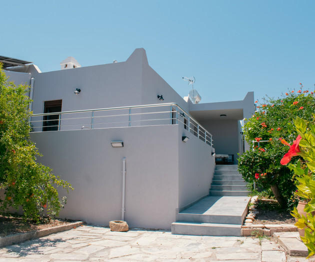 House exterior with stone steps