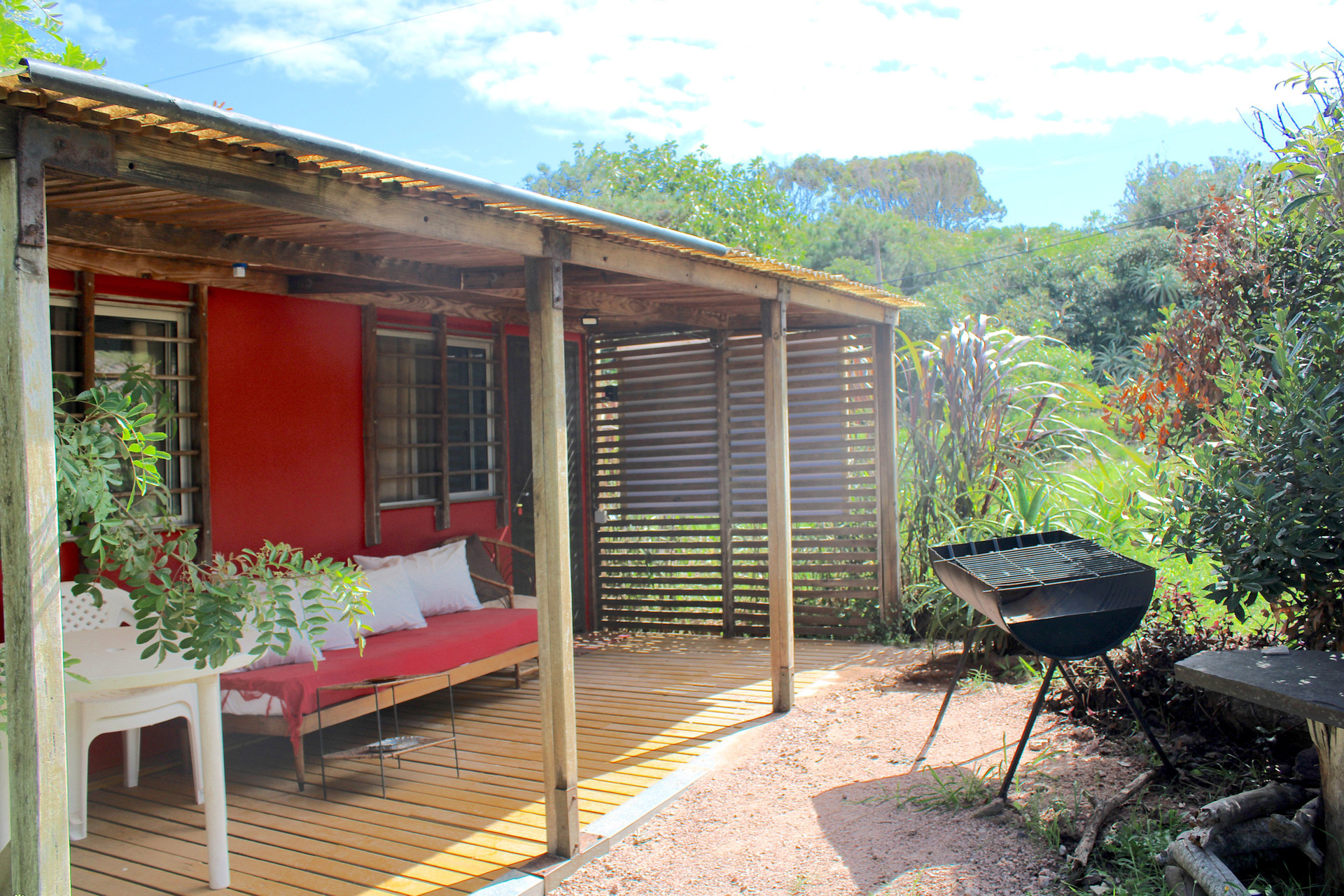 Deck with sofa and BBQ grill