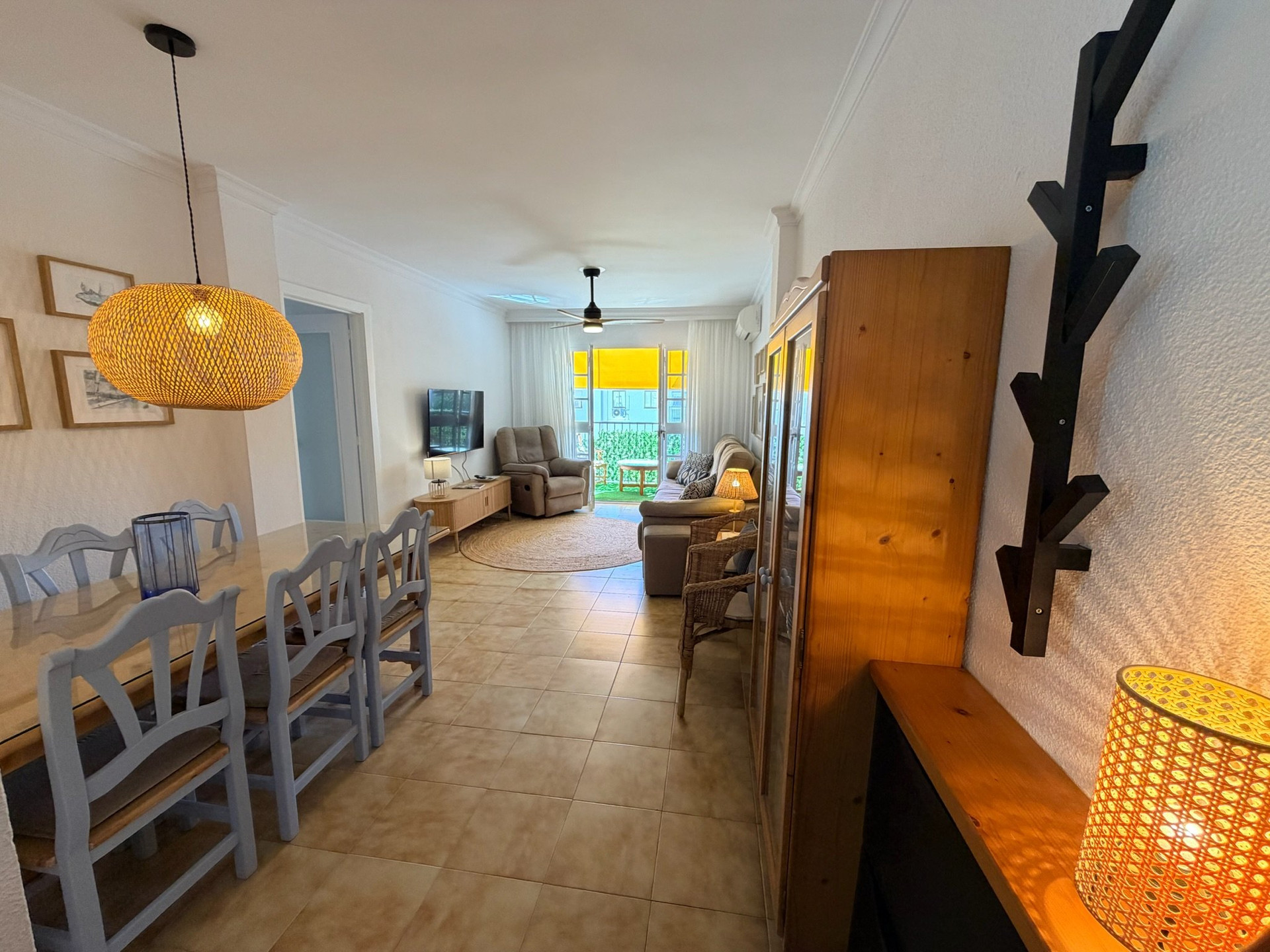 Open living and dining area view