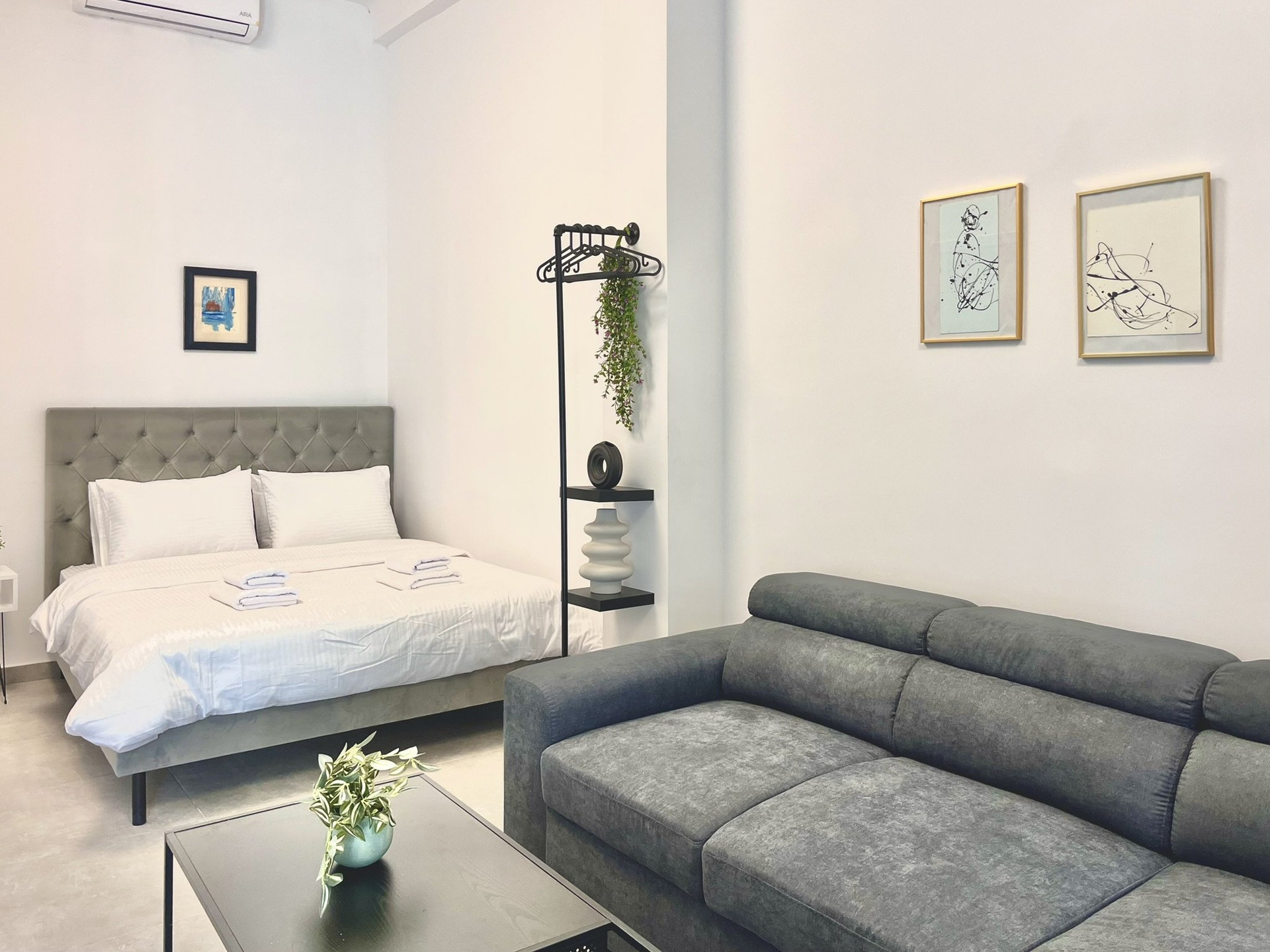 Bedroom and living area overview