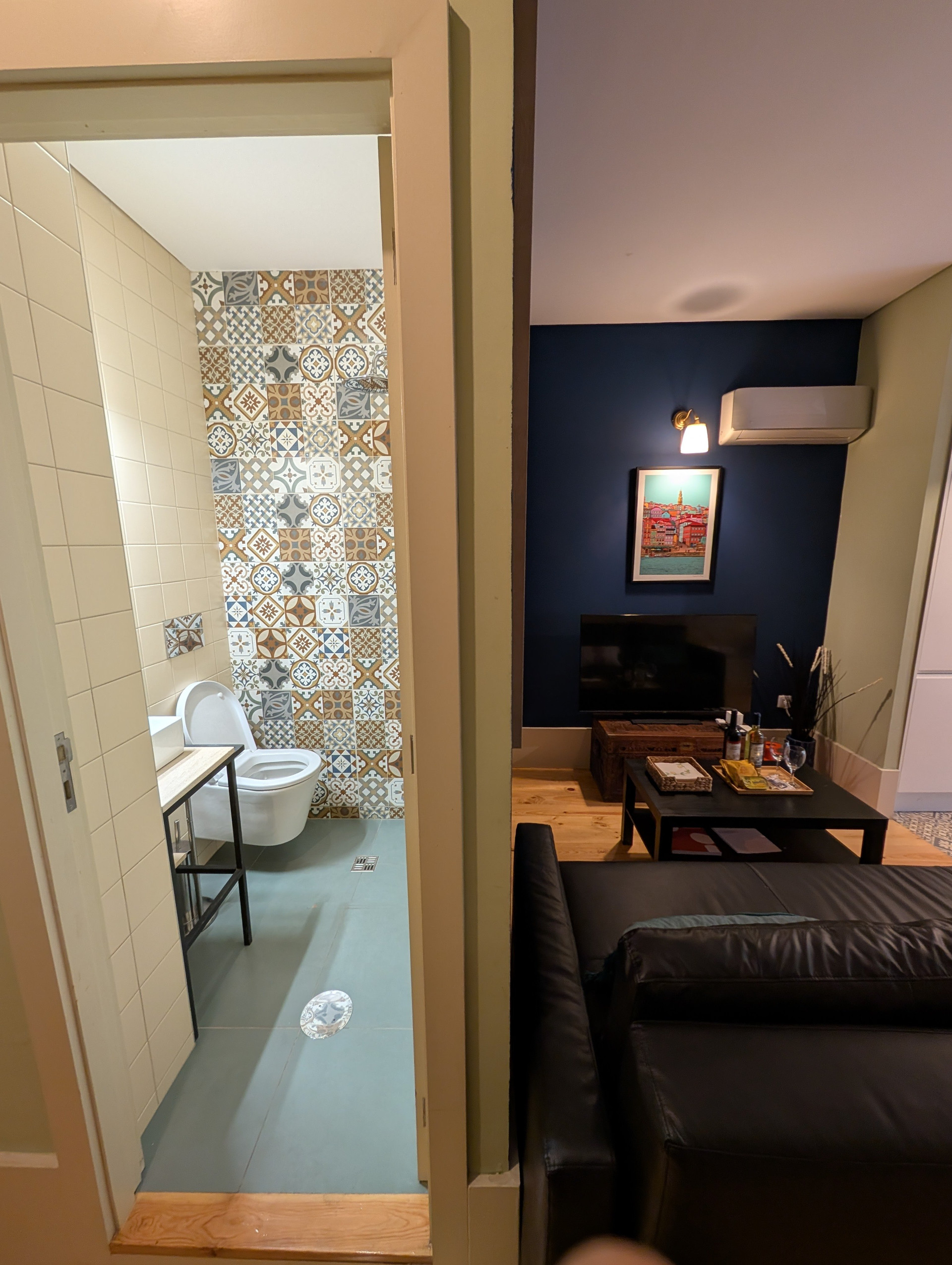 Bathroom view from hallway