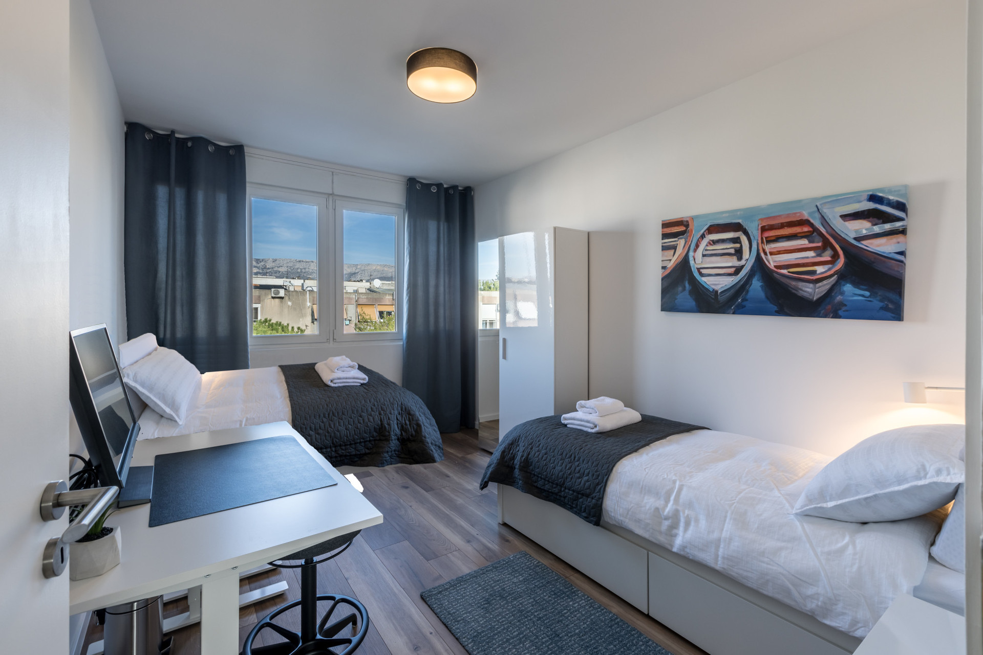 Bedroom #2, two single beds