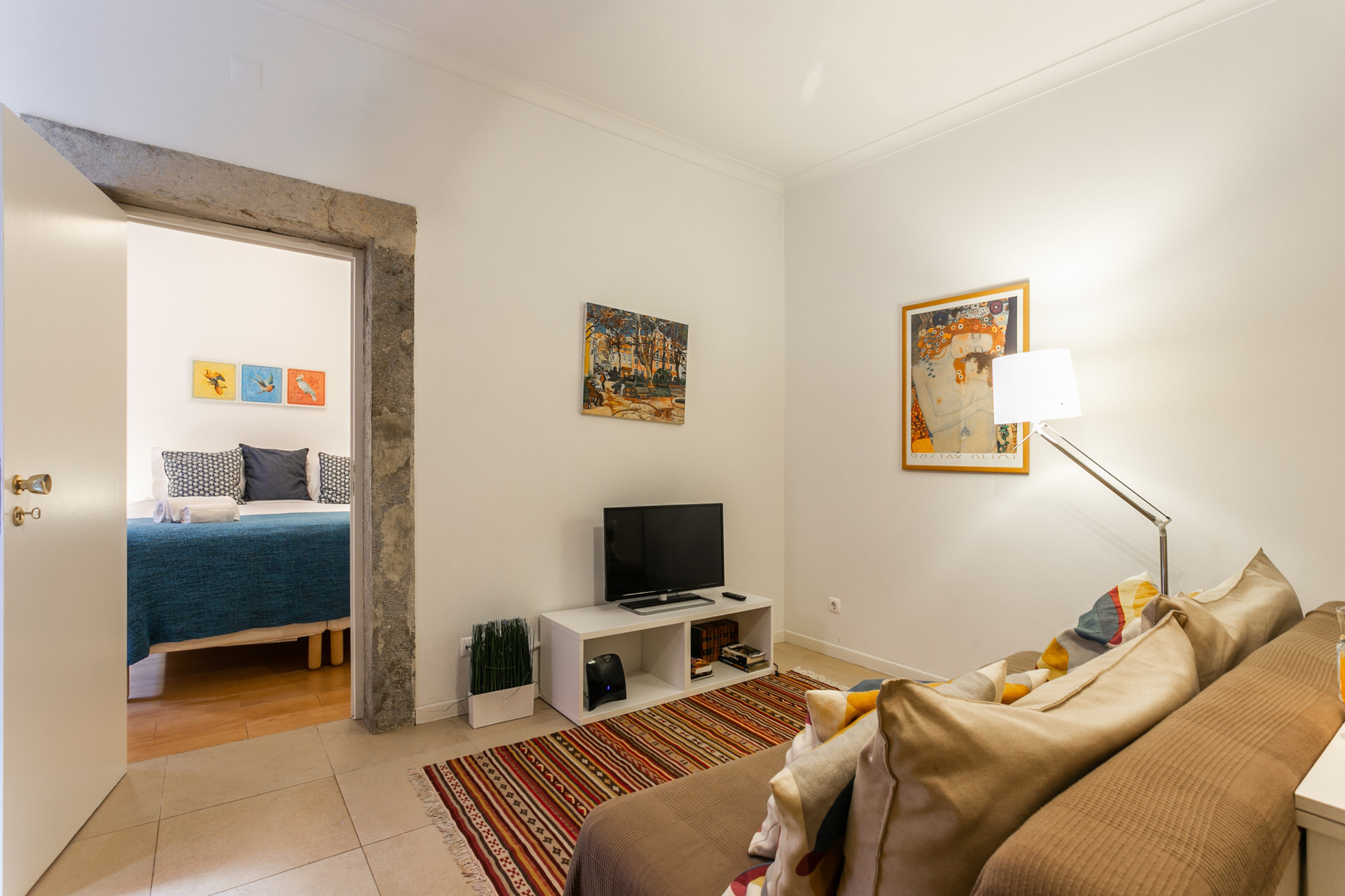 living room + bedroom entrance