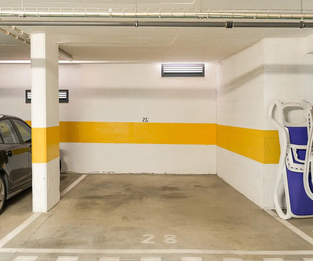 Underground parking garage space