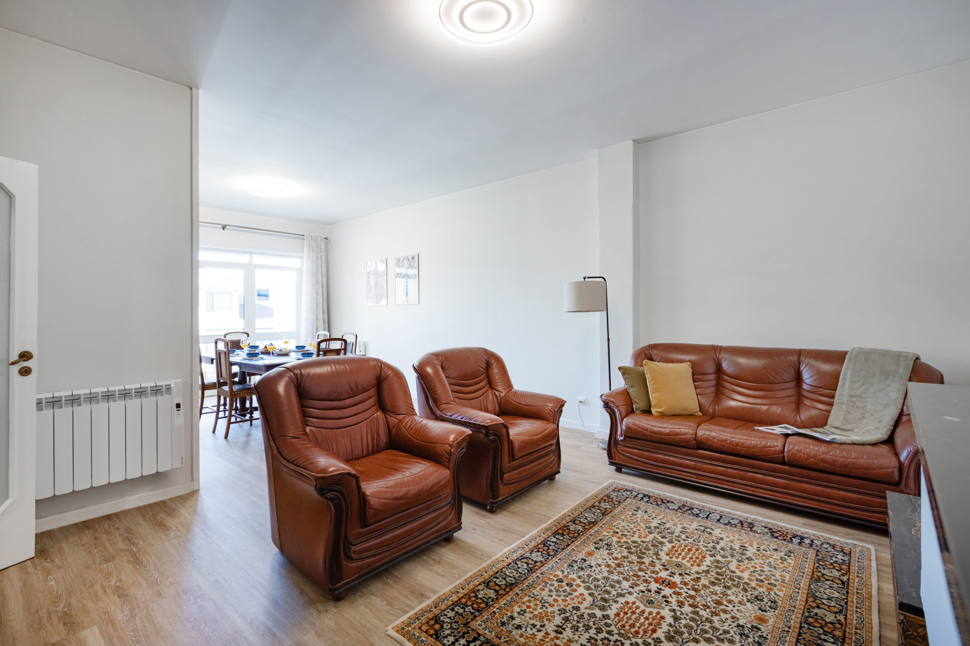 Living Room with a TV, Sofas and Fireplace