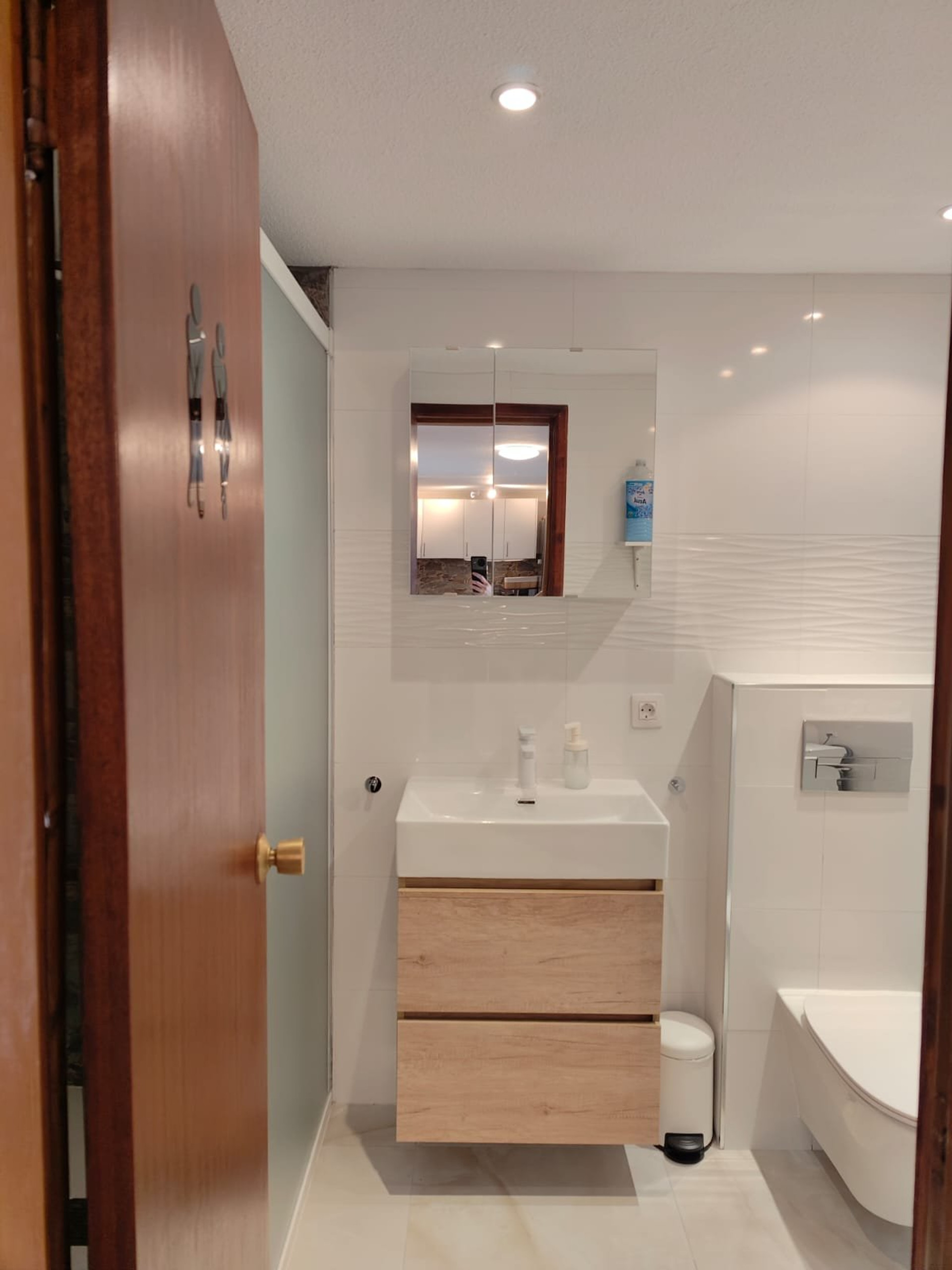 Modern white bathroom with vanity