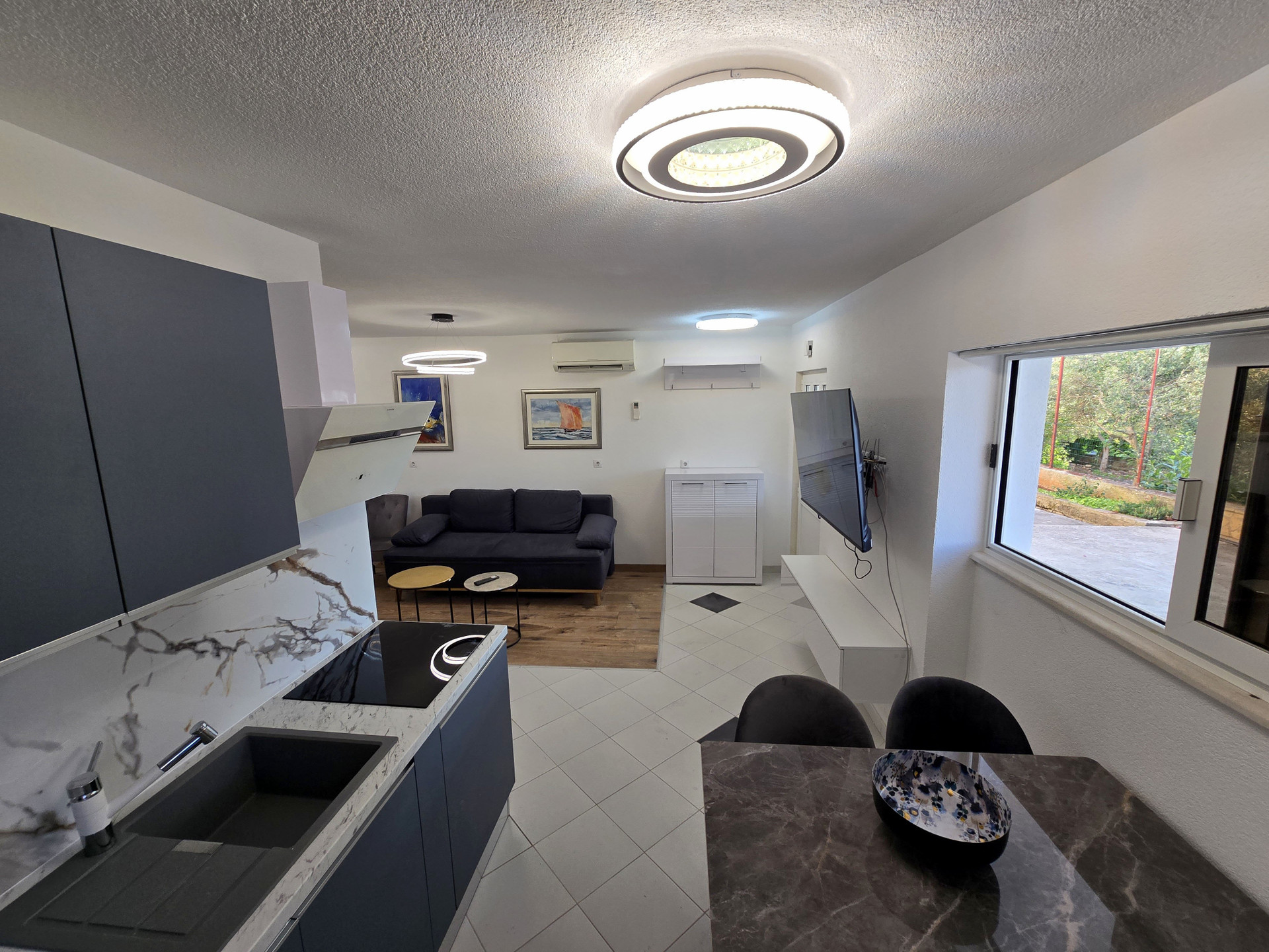 Open plan kitchen living space