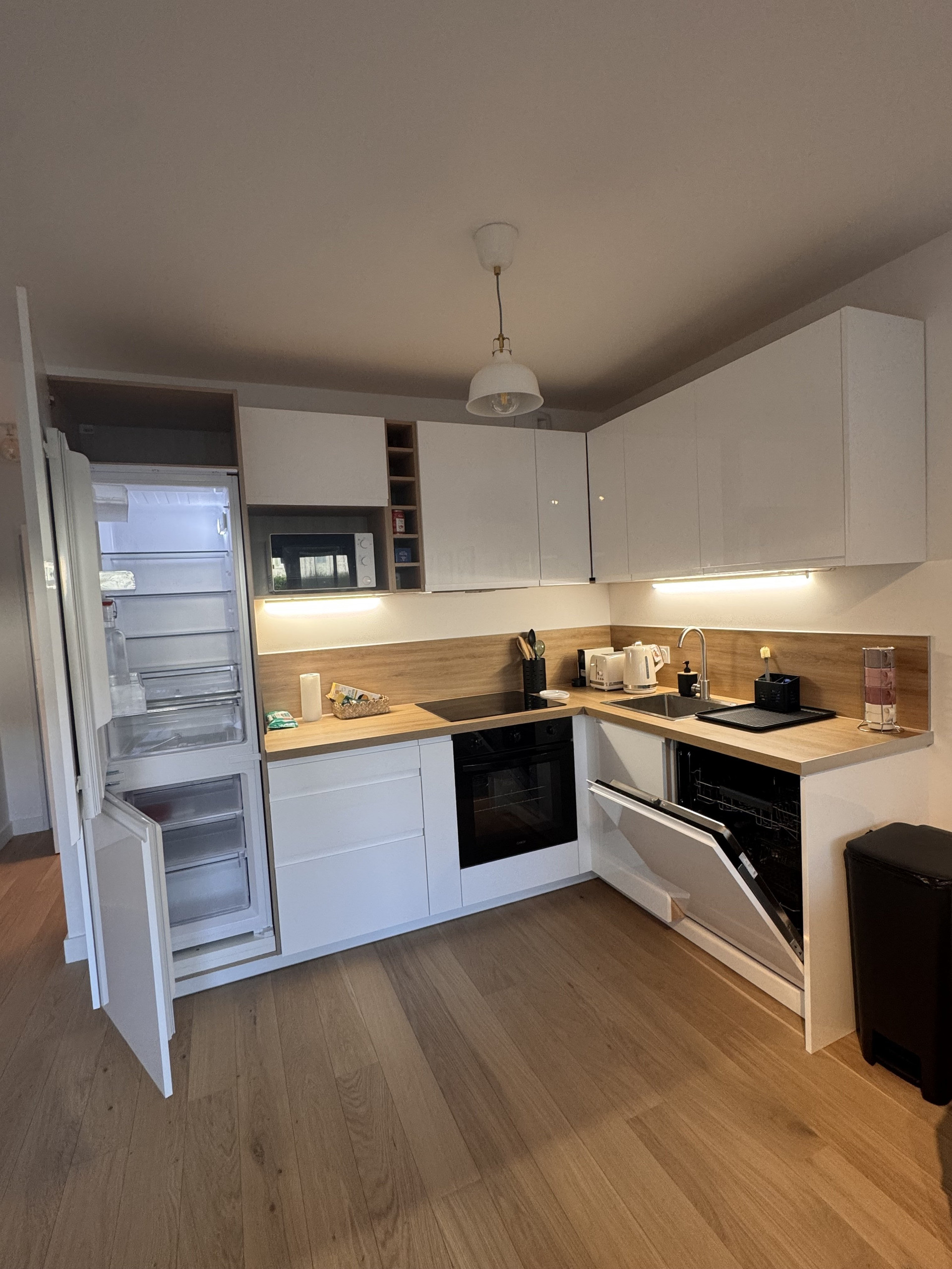 Modern fitted kitchen with appliances