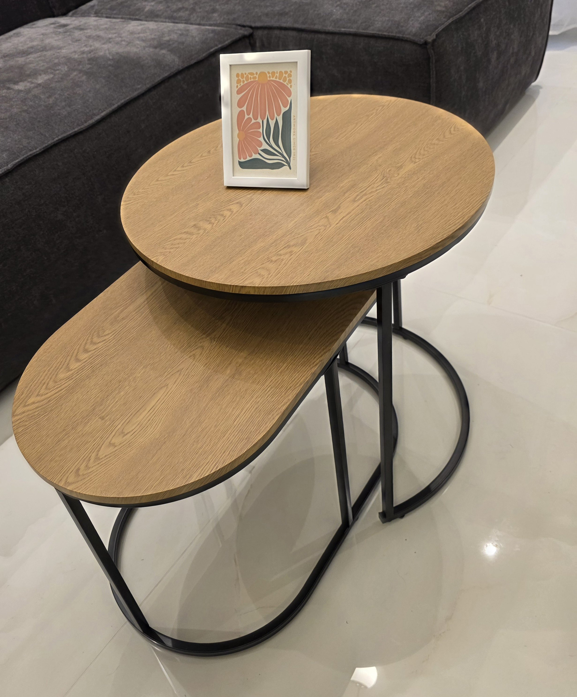 Wooden nesting coffee tables