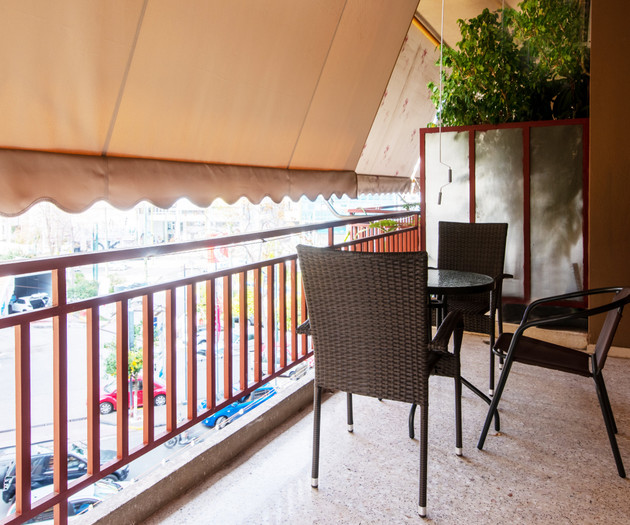 Balcony with street view