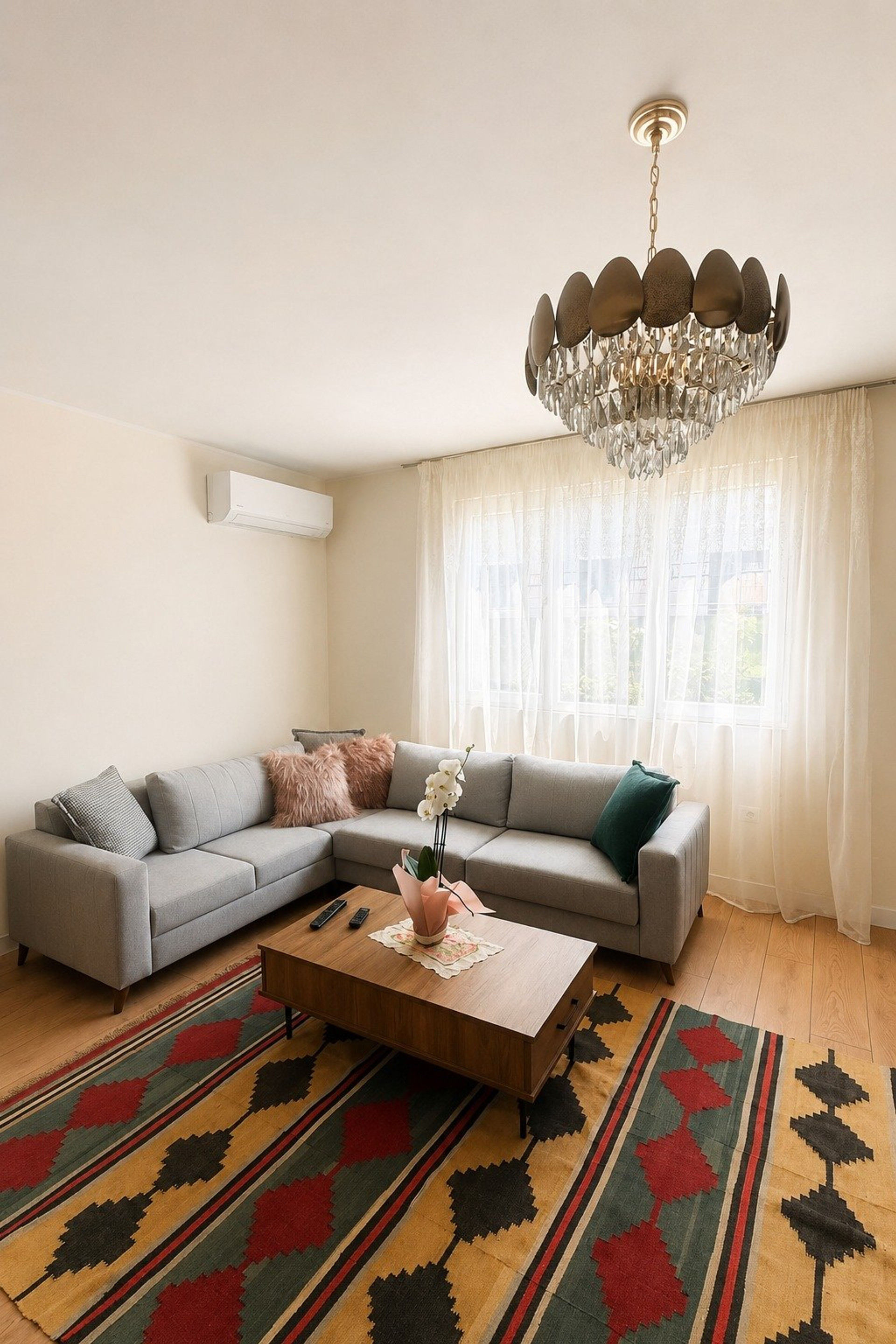 Full living room with sectional sofa