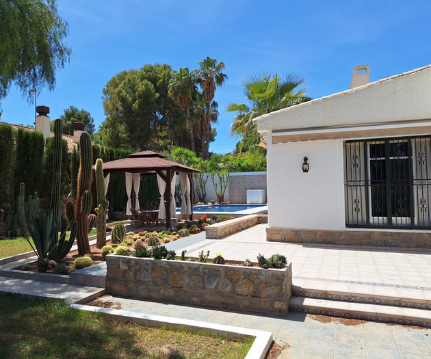 House exterior with cactus garden