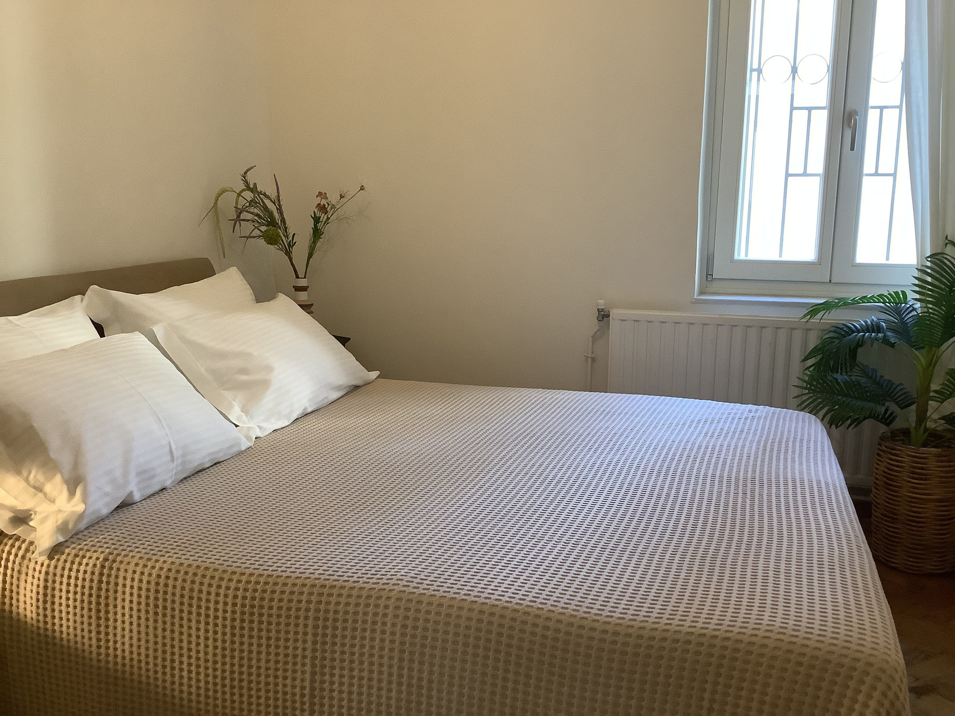 Elegant master bedroom designed for comfort,relaxation and extended stays.