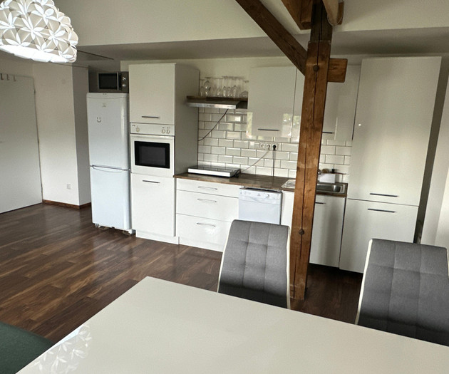2 minutes walk from metro Kobylisy + parking