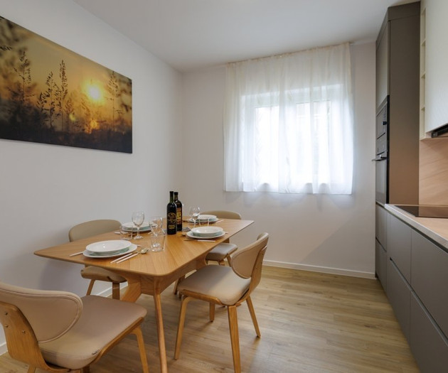 Dining table by window