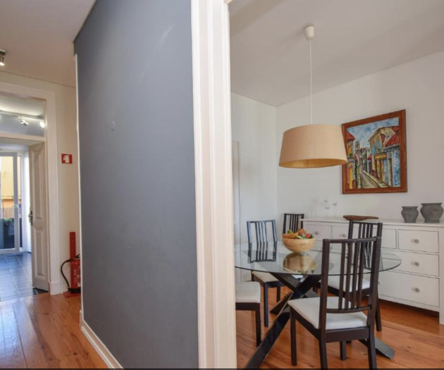 Hallway leading to dining room