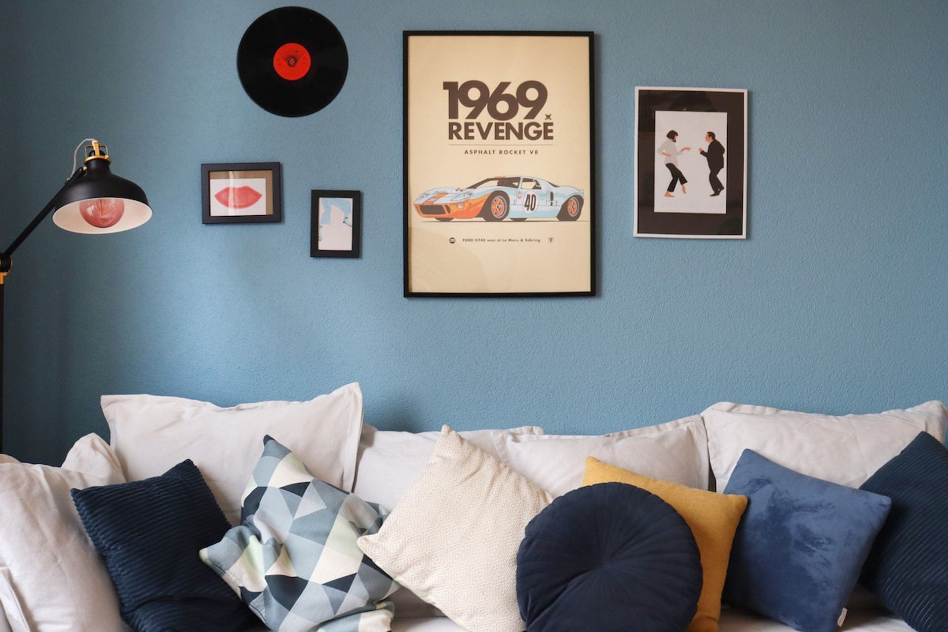 Retro touches and movies that we all love hanging on the wall above you.