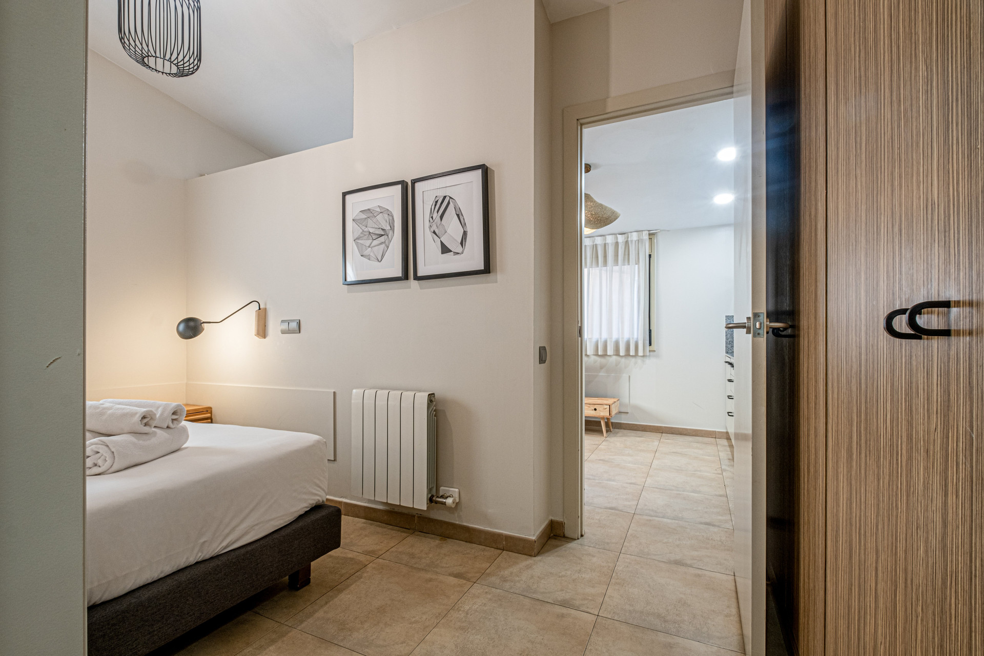 Bedroom entrance with hallway view