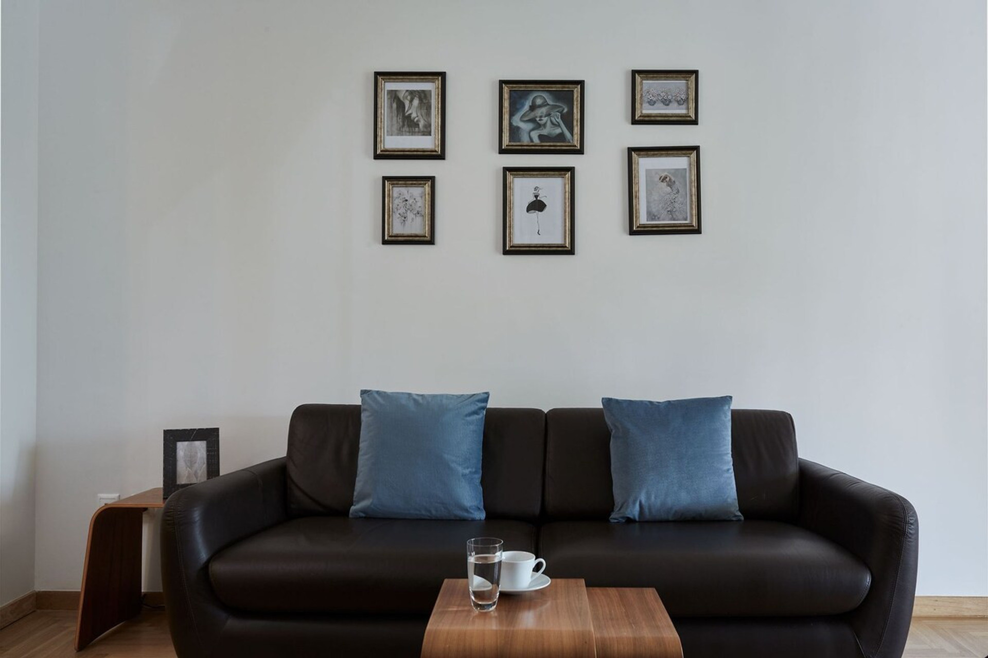 The living room's sofa