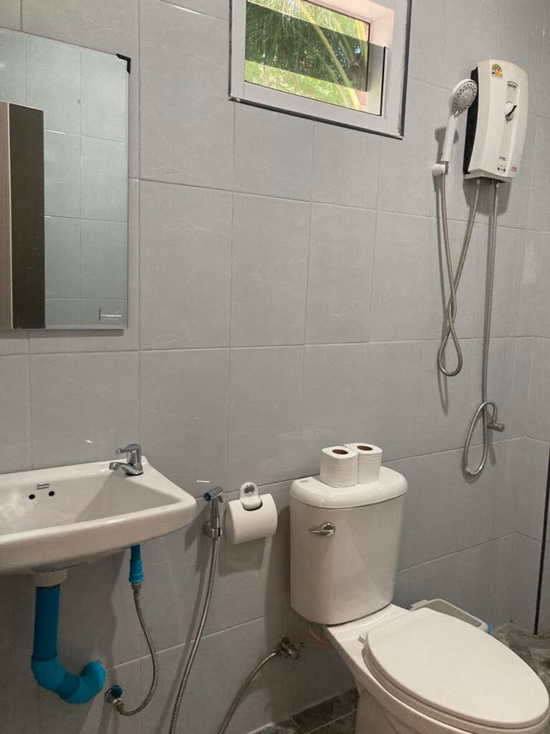 Bathroom with shower and toilet